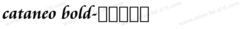 cataneo bold字体转换